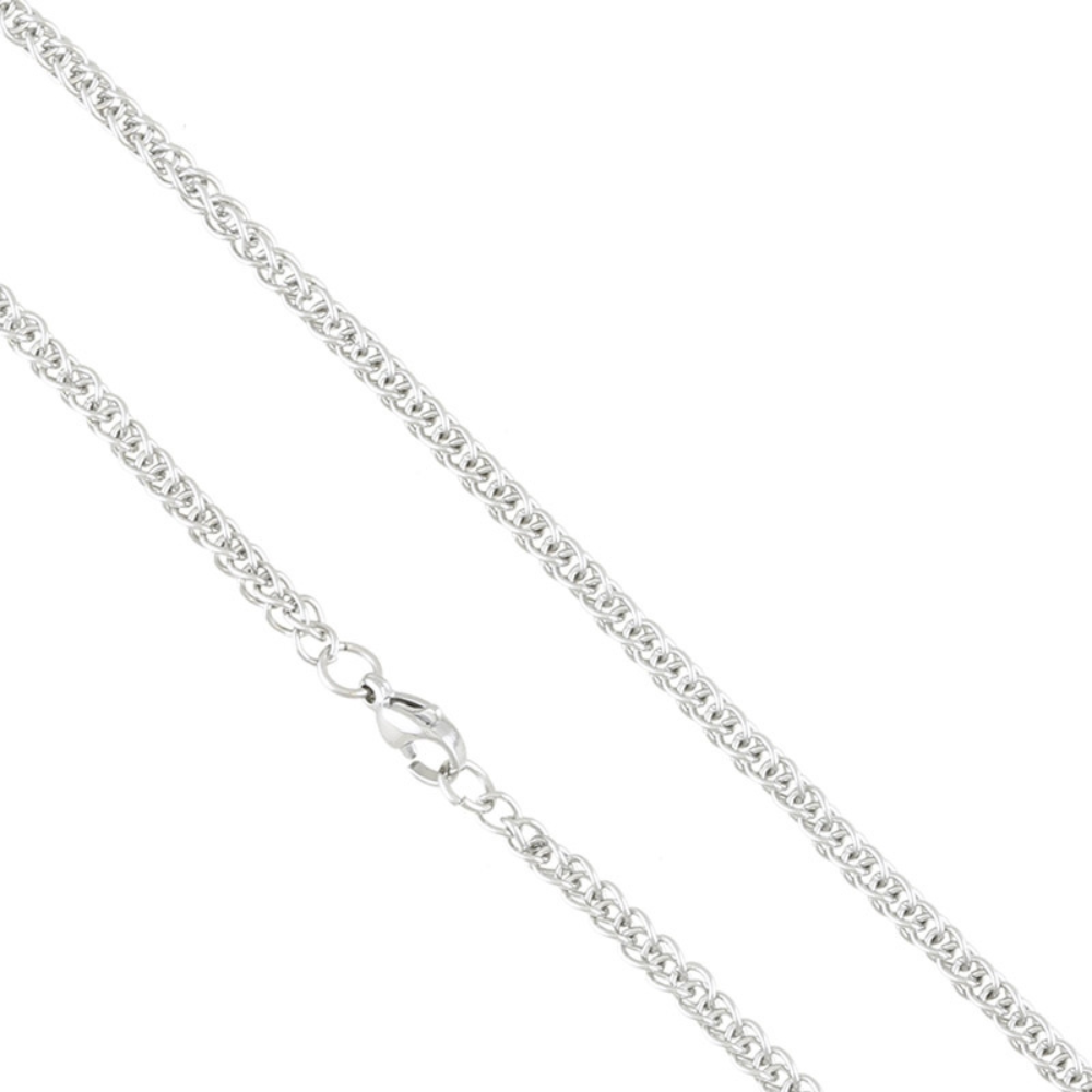 Łańcuszek srebrny splot garibaldi 45 cm stal chirurgiczna