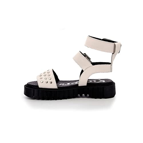 KICKERS Fan, Sandały damskie, Białe, 38 EU, biały, 38 EU