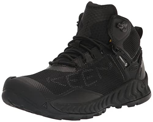 KEEN Męskie buty trekkingowe Nxis Evo Mid, Potrójny czarny, 47.5 EU