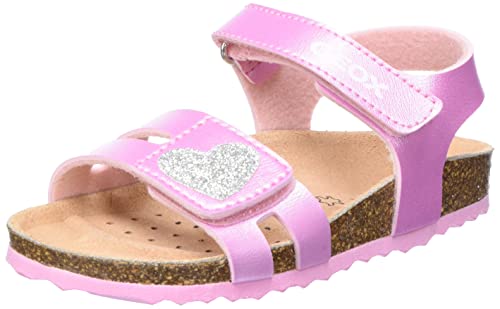 Geox Sandały dla chłopców i dziewczynek B CHALKI Girl Sandal, różowy/srebrny, 25 EU, Różowy srebrny, 25 EU