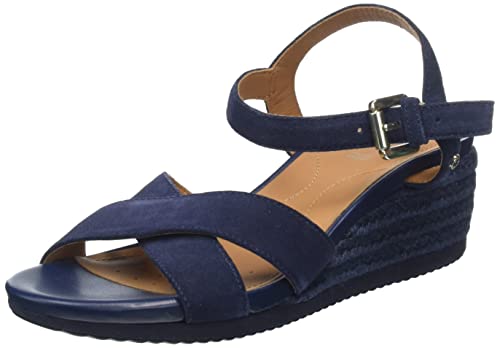 Geox D Ischia Corda Espadryle Kobiety, Niebieski (Navy Blue), 36 EU