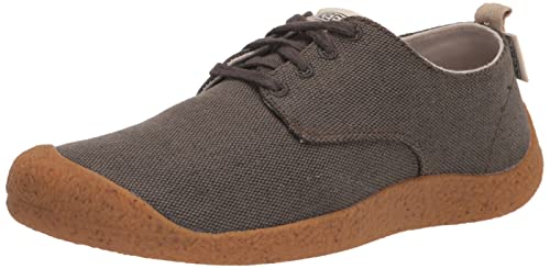 KEEN Męskie tenisówki Mosey Derby Canvas, Czarny oliwkowy czarny oliwkowy, 42.5 EU