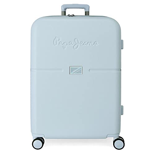 Pepe Jeans Accent Walizka Średniej walizki 48x70x28 cms Twarde mocowanie ABS Wbudowany 79l 4,32 kg 4 Koła Podwójne, niebieski, Maleta mediana, średnia walizka