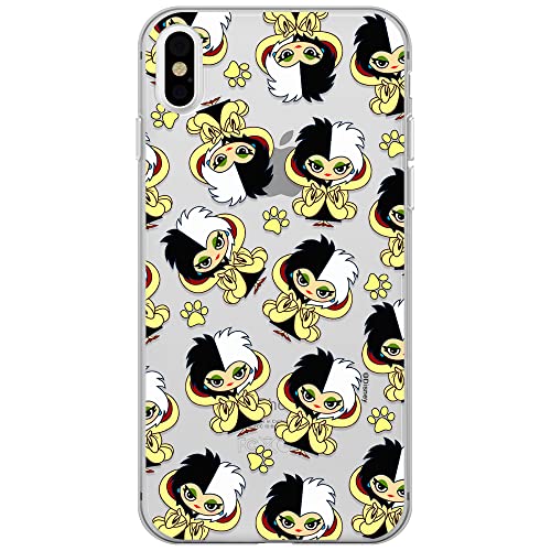 ERT GROUP etui na telefon Apple Iphone X/XS, case oryginalny i oficjalnie licencjonowany przez Disney, wzór Cruella 007, optymalnie dopasowane, plecki z TPU częściowo przeźroczyste