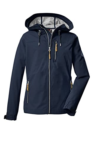 G.I.G.A. DX Damska kurtka softshell / kurtka outdoorowa z kapturem GS 97 WMN SFTSHLL JCKT, 38, granatowa, 38392-000