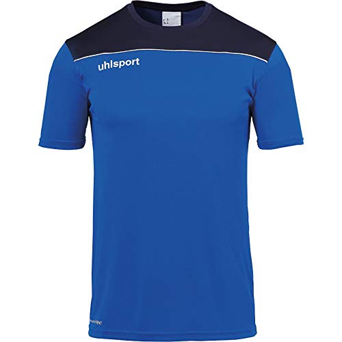 uhlsport Męska koszulka piłkarska OFFENSE 23 POLY SHIRT piłka nożna odzież treningowa, biały/czarny/antracytowy, 152