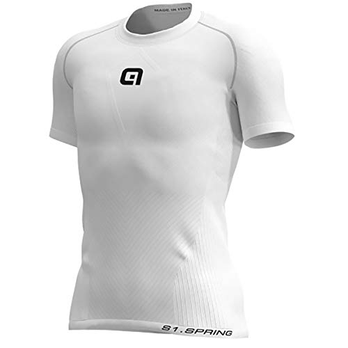 Alé Cycling męska warstwa bazowa z krótkim rękawem S1 Spring Intimo, biała, S/M