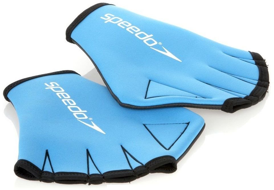 Speedo Rękawice Aqua, blue L 2020 Płetwy i sprzęt do pływania