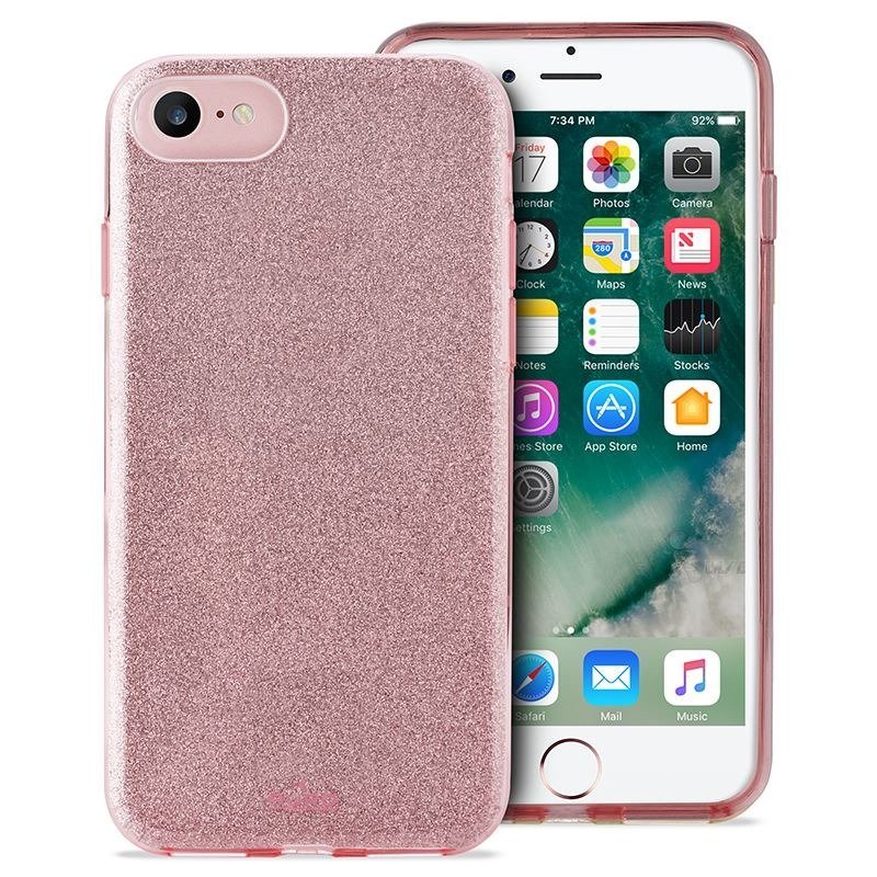PURO Glitter Shine Cover - Etui iPhone 8 / 7 / 6s / 6 (Rose Gold) IPC747CSHINERGOLD