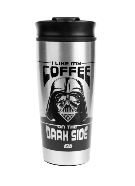 Kubek PYRAMID POSTERS, Star Wars (I Like My Coffee On The Dark Side), srebrny, 450 ml
