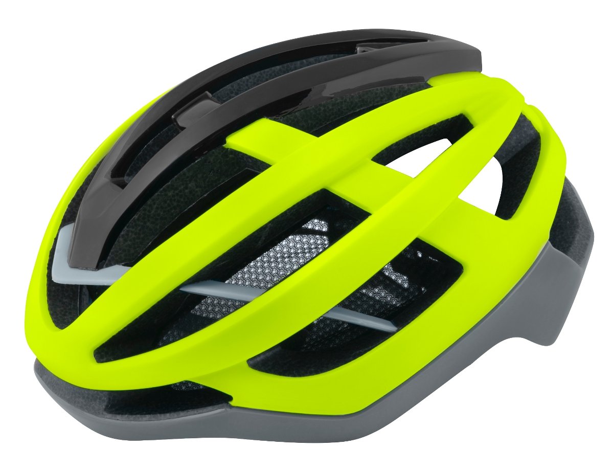 FORCE LYNX kask rowerowy fluor żółty