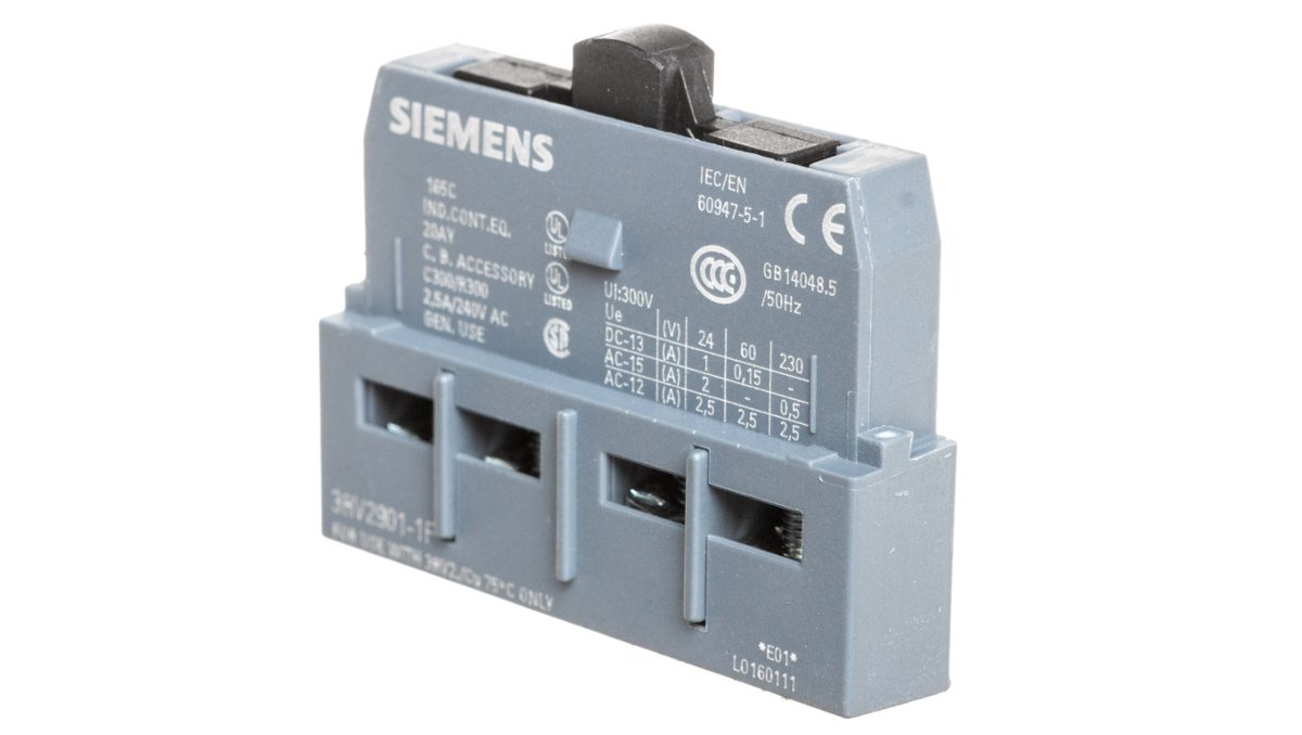 Siemens Transverse aux. switch 2no 3rv2901-1f 3RV2901-1F
