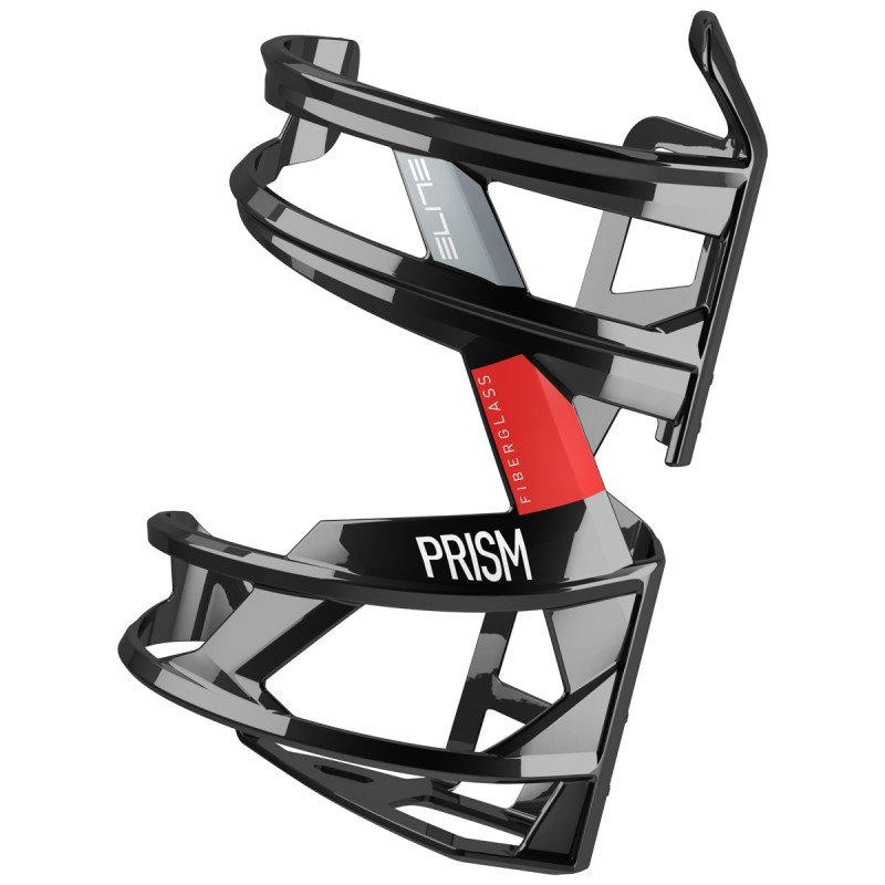 Koszyk bidonu ELITE Prism LEWY Glossy Red czarno-czerw