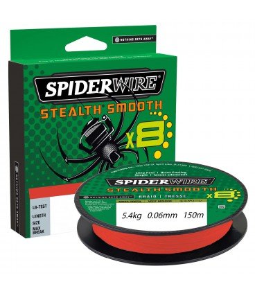 Plecionki Spiderwire Stealth Smooth 8 Red 150m 0,06 mm