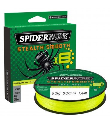Plecionki Spiderwire Stealth Smooth 8 Yellow 150m 0,07 mm