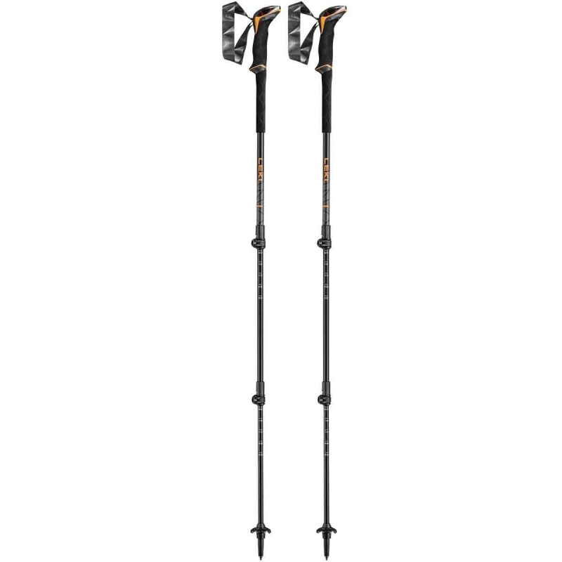 Leki Makalu Lite Trekking Poles, czarny/pomarańczowy 100-135cm 2022 Kijki 65221082