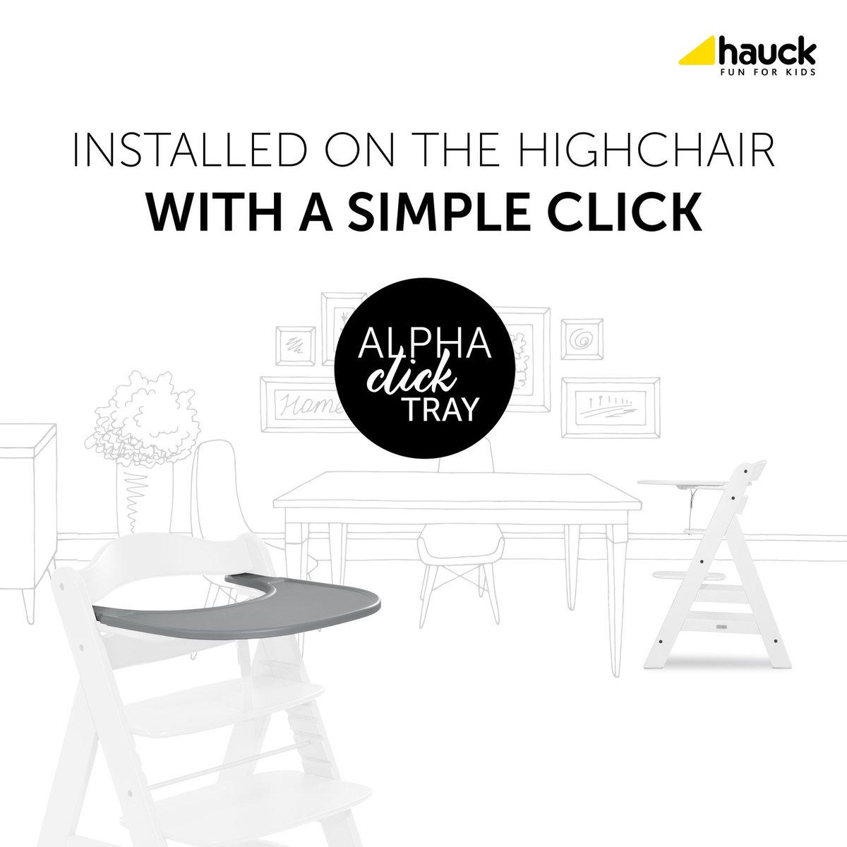 Hauck taca Alpha Click Tray white