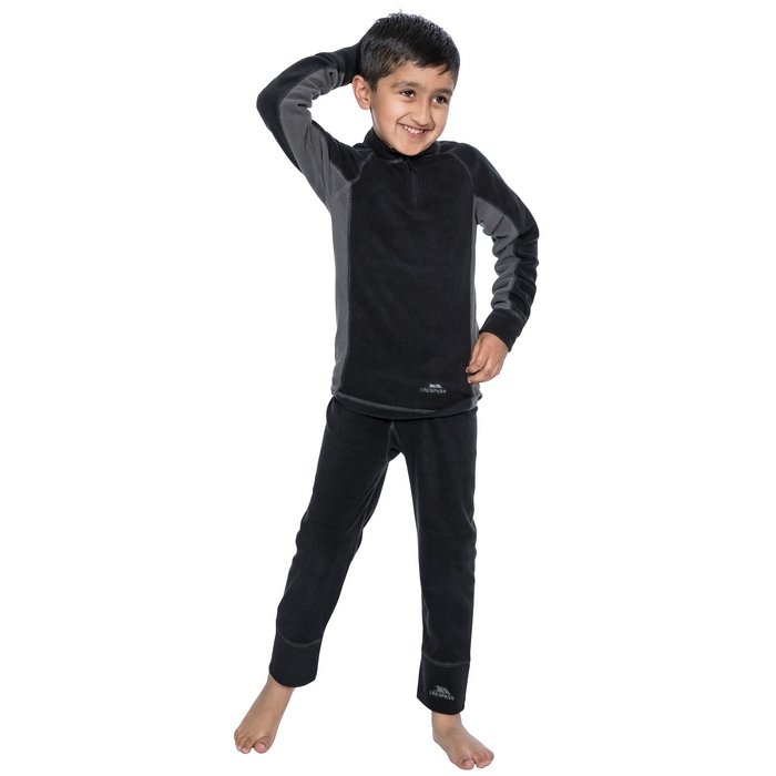 Trespass, Komplet Termiczny Polarowy Dziecięcy Bubbles Black - 116