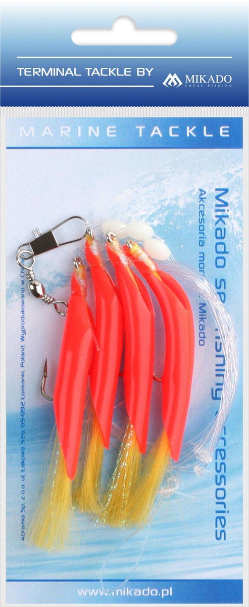 Mikado Hair Tube Rig - 3/0 Red/Yellow LS-A630 -