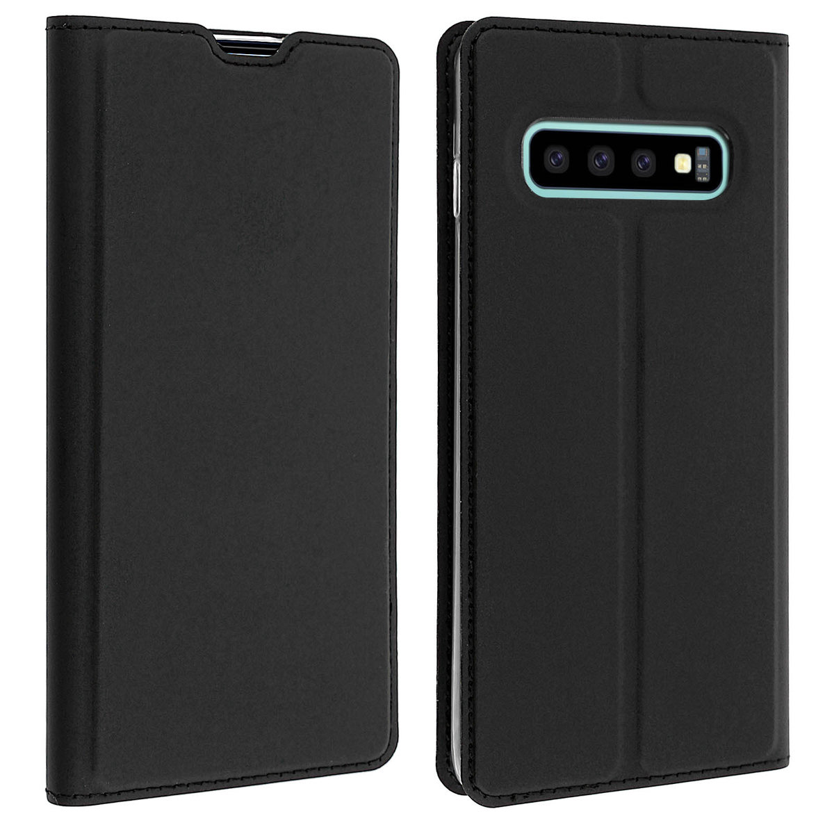 Smukłe etui z klapką, seria Business do Samsunga Galaxy S10 - Czarne