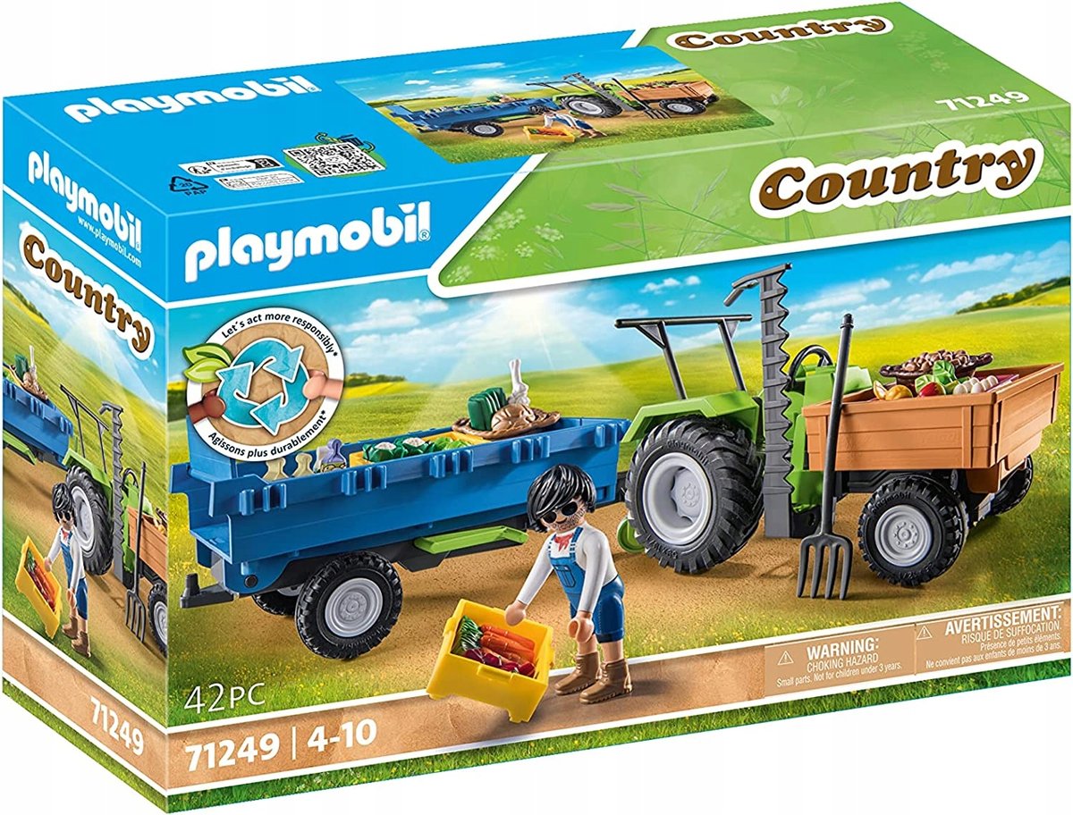 PLAYMOBIL Country 71249 Traktor z przyczepą