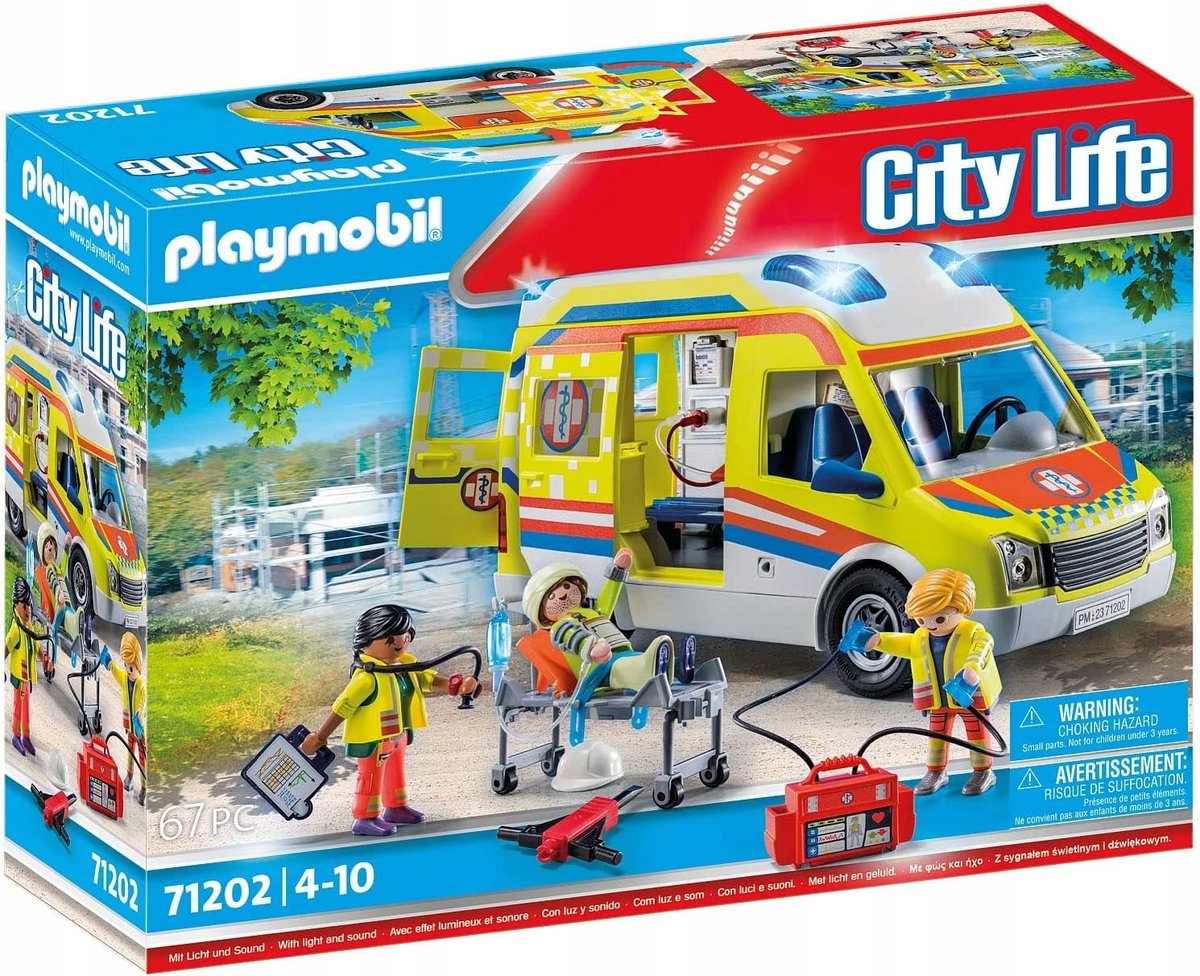 PLAYMOBIL KARETKA POGOTOWIA ŚWIATŁO DŹWIĘK 71202