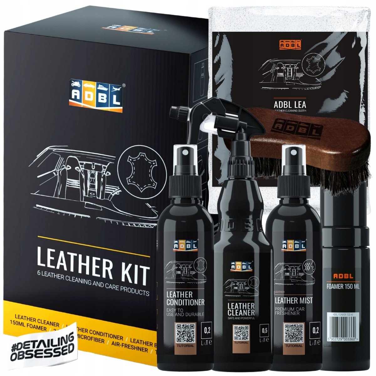 ADBL LEATHER KIT profesjonalny zestaw do czyszczenia skóry