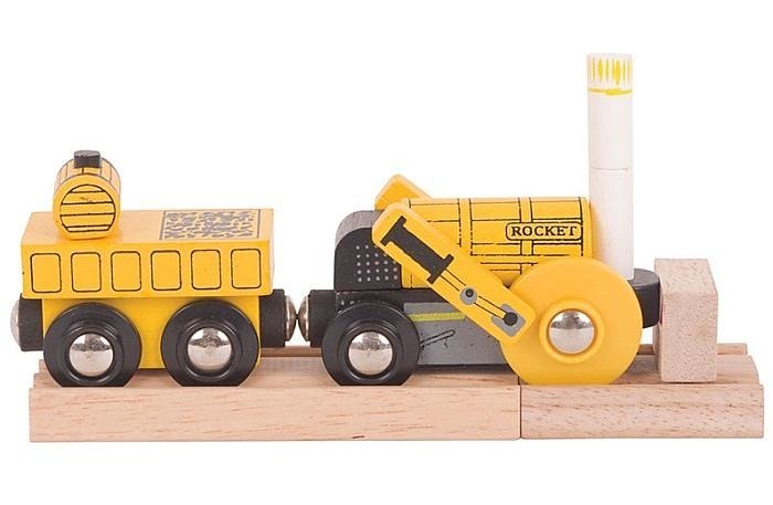 Bigjigs Toys Rail Replika zabytkowej lokomotywy 2 wagony # z wartością produktów powyżej 89zł!