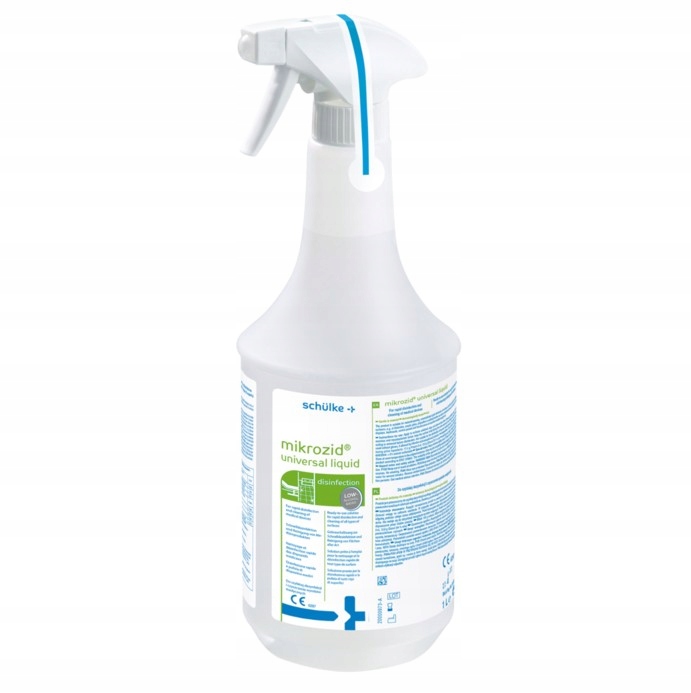Schulke&Mayer Mikrozid Universal Liquid niskoalkoholowy płyn do dezynfekcji delikatnych powierzchni 1 l Z atomizerem | Nowy sklep, ponad 1000 promocji! NN-MSH-MUL1-001