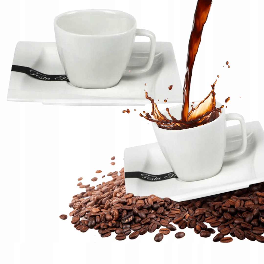 Filiżanka Porcelana Ze Spodkiem Kawa Espresso 80ML