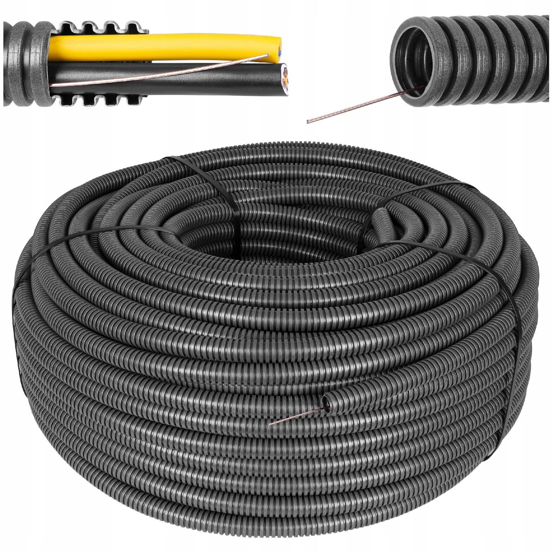 tt plast Rura karbowana odporna na UV z pilotem 750N RKSSUVP 20/16 12468 /50m/ 12468
