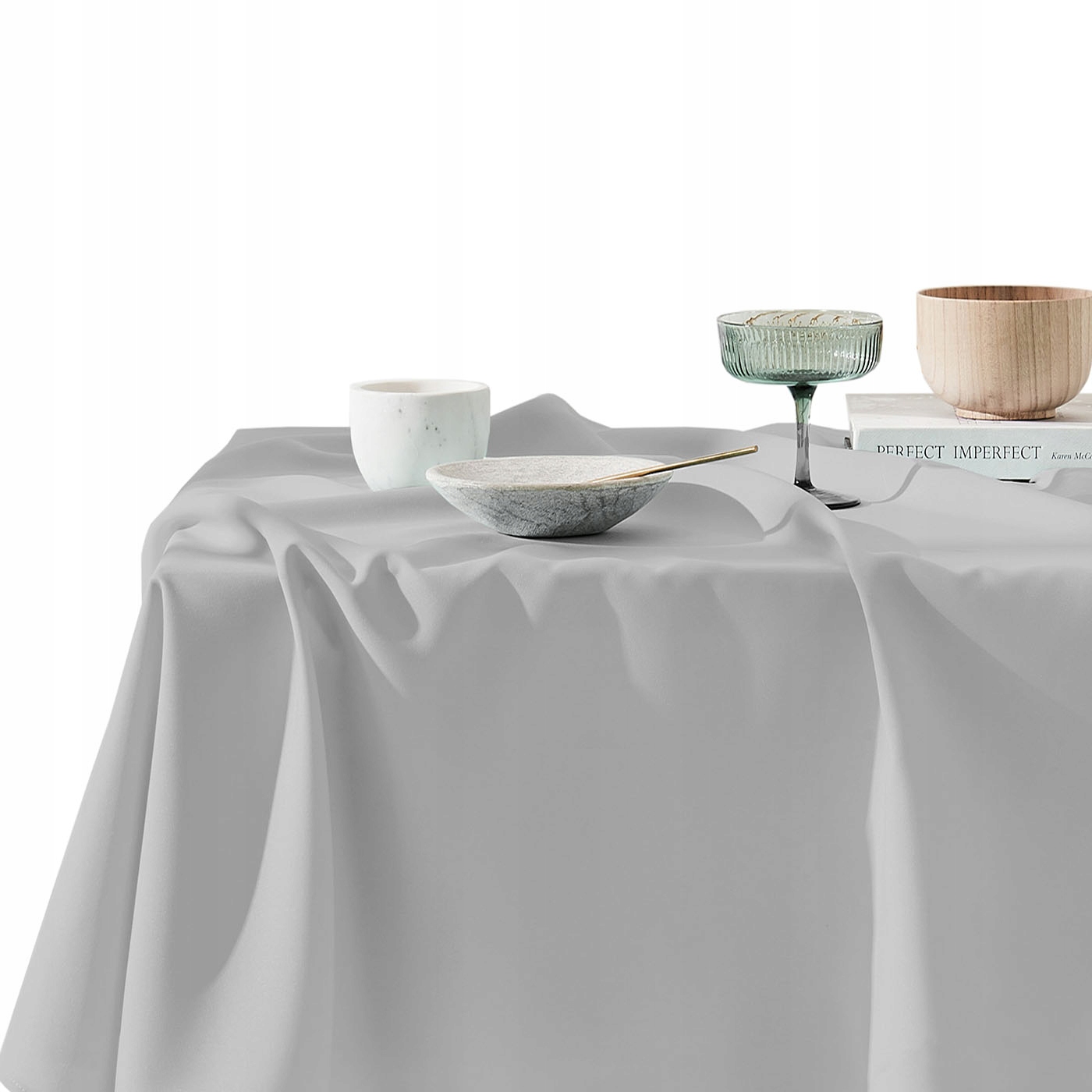 Obrus na stół LUKRECJA 140 x 220 cm jasnoszary