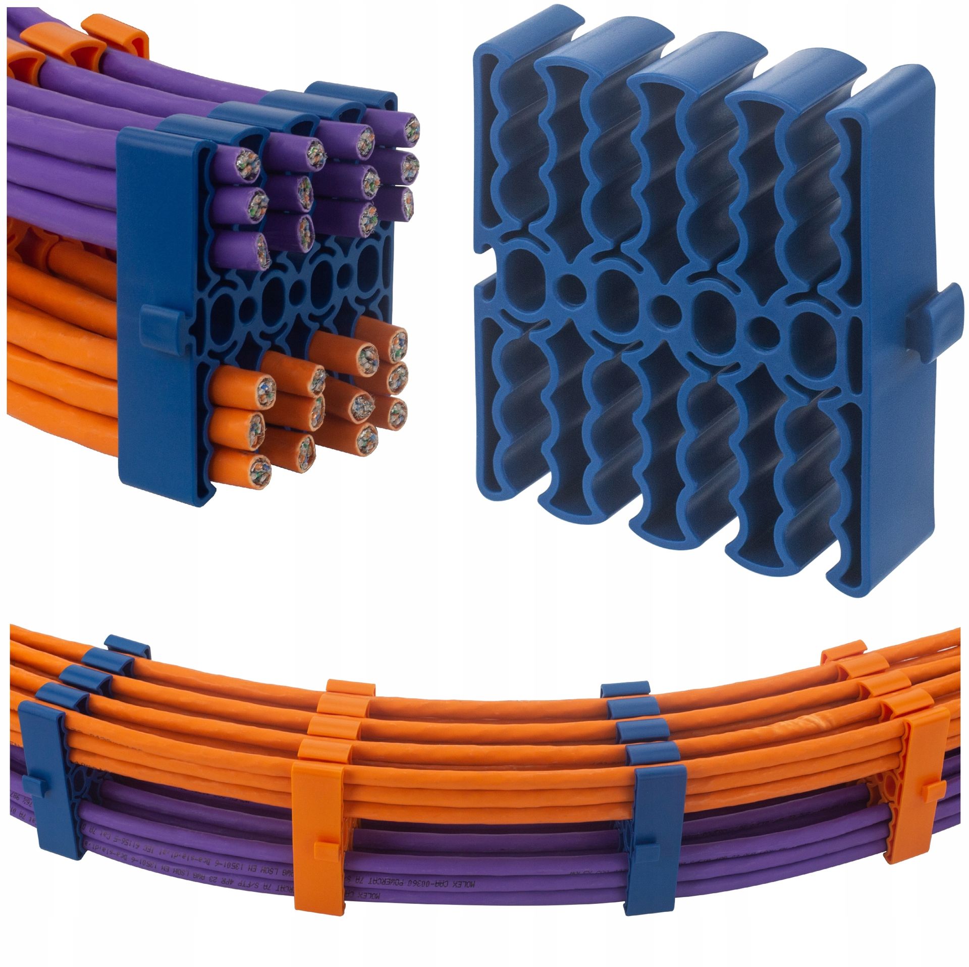 Neku Organizator 24 kabli sieciowych do szafy Rack
