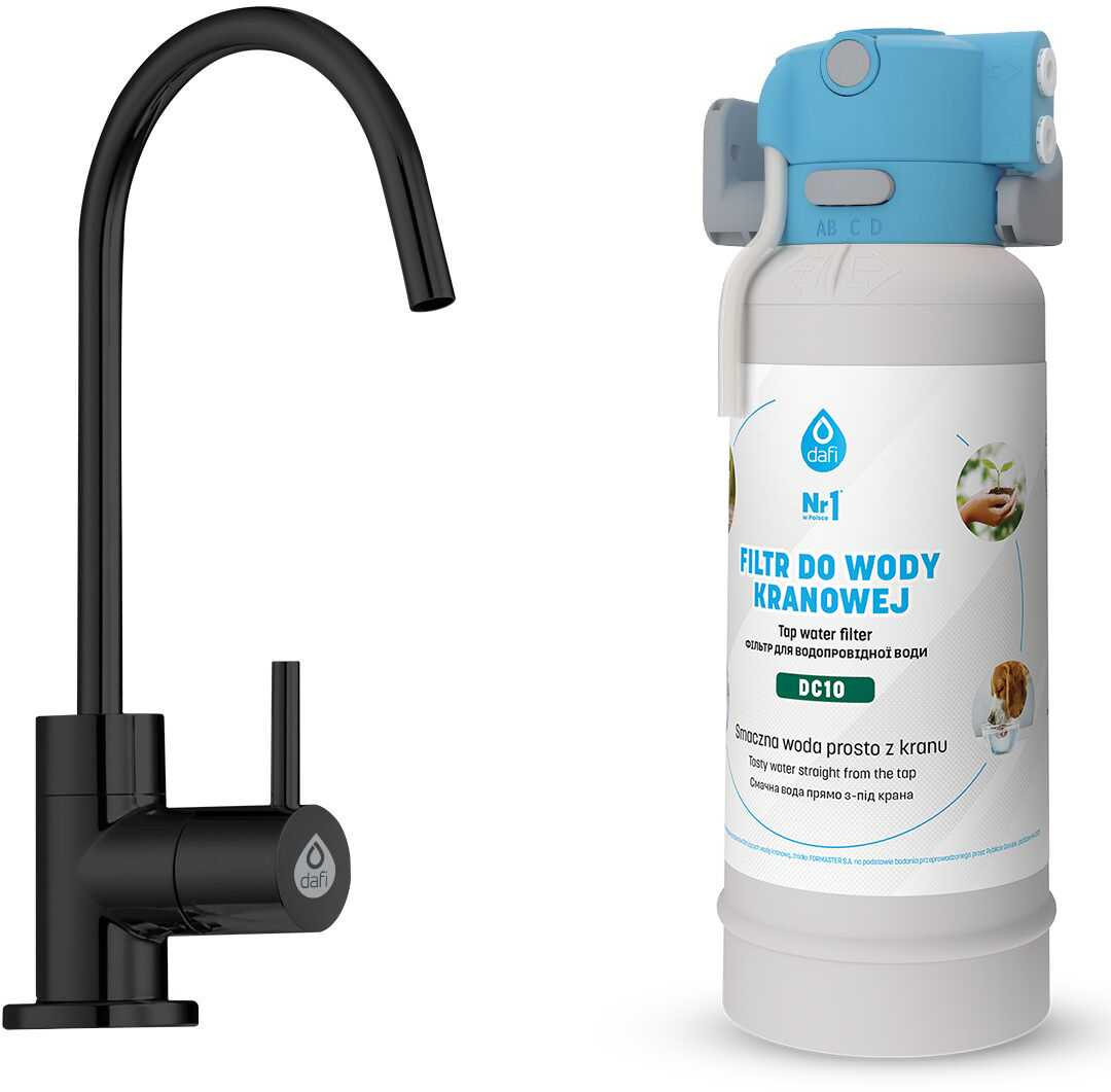 System filtrujący Dafi FLOW COMFORT DC10 + kran ALTO czarny
