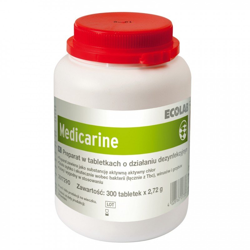 Ecolab Chlorowy preparat dezynfekcyjny do powierzchni 300 tabletek Medicarine 3017290 3017290