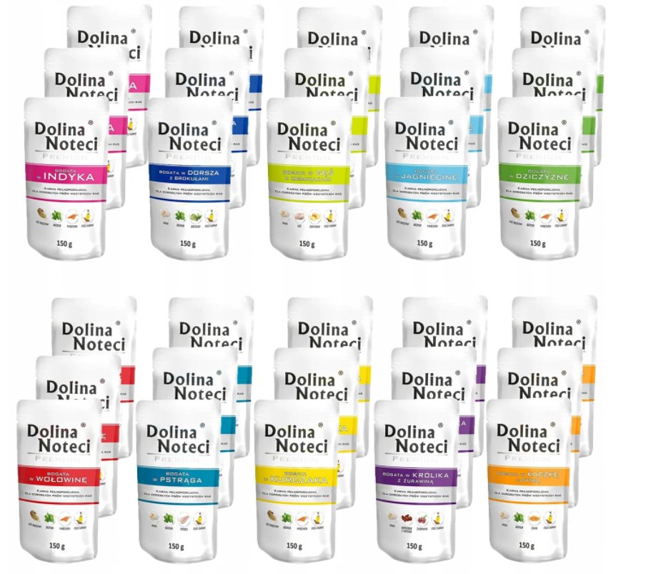 Dolina Noteci Premium MIX SMAKÓW Zestaw 30 x 150g  od 95zł +DO 3% ZWROTU W PROGRAMIE LOJALNOŚCIOWYM ZEST-DNP-STAN-150-30