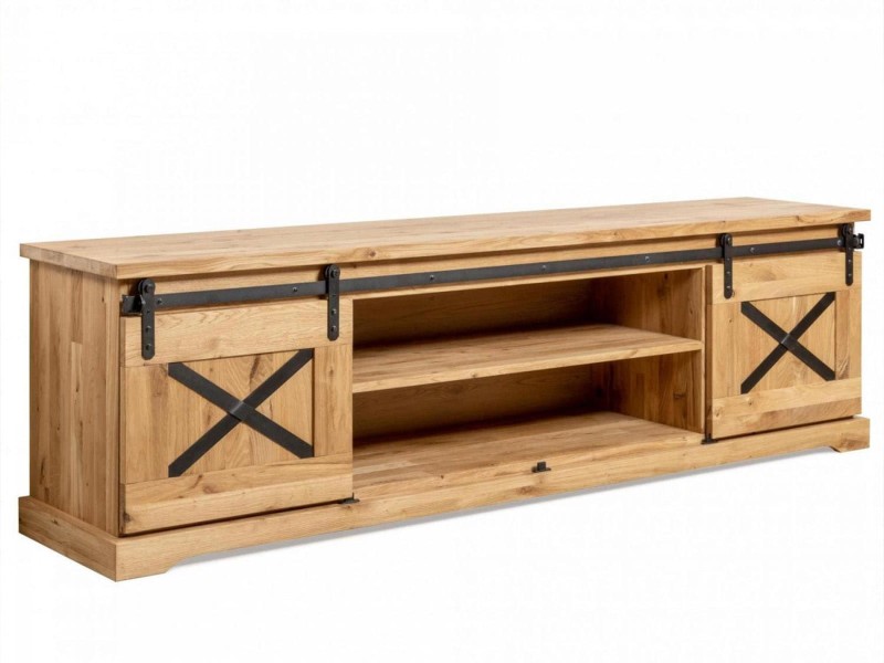 Szafka RTV Dębowa Loftowa X-oak nr 4