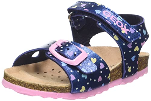 Geox Dziewczęce sandały dla dziewczynek B CHALKI Girl Sandal, granatowy/różowy, 20 EU, Navy Pink, 20 EU