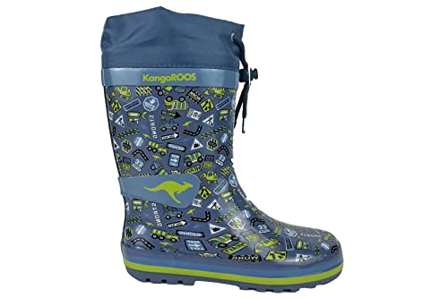 KangaROOS K-summerrain kalosze chłopięce, Dusk Blue Traffic, 28 EU