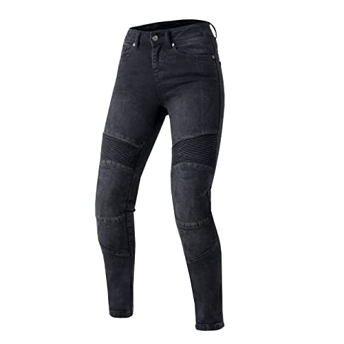 Ozone Agness II Lady dżinsy motocyklowe dla kobiet do swobodnego użytkowania trwałe materiały, Slim Fit, ochraniacze na kolana, Dupont Kevlar, elastyczne wstawki