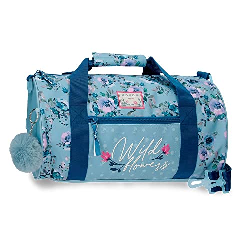 Movom Wild Flowers Torba podróżna Niebieski 41x21x21 cms Poliester 18.08L, niebieski, Bolsa de Viaje, torba podróżna