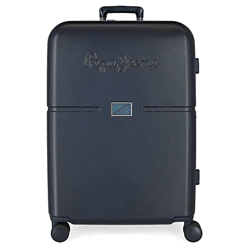 Pepe Jeans Accent Walizka Średniej walizki 48x70x28 cms Twarde mocowanie ABS Wbudowany 79l 4,32 kg 4 Koła Podwójne, niebieski, Maleta mediana, średnia walizka