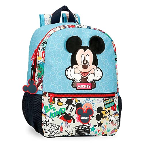 Disney Mickey Be Cool Plecak szkolny Niebieski 9,6L, niebieski, Mochila Escolar Adaptable a Carro, Plecak szkolny adaptacyjny do wózka