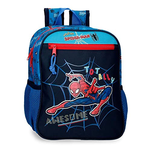 Marvel Totally Awesome Bagaż/Torba kurierska Dzieci, niebieski, Mochila Preescolar Adaptable a Carro, Plecak przedszkolny dostosowany do wózka