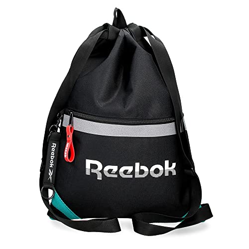 Reebok Andover Plecak, Torba z zamkiem błyskawicznym, Czarny, 35x46 cm, Poliester, czarny, Mochila Saco Con Cremallera, Plecak z zamkiem błyskawicznym