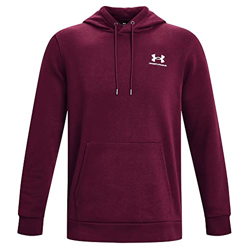 Under Armour Mens Fleece Tops Men's Ua Essential Fleece Hoodie, Purple Stone, 1373880-572, XL