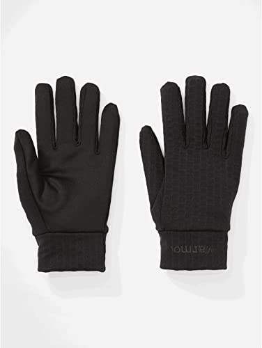 Marmot Męskie rękawiczki Connect Liner Glove, ciepłe i wodoodporne rękawiczki do ekranów dotykowych, polarowe rękawiczki turystyczne, wiatroszczelne rękawiczki z palcami, czarne, M