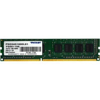 PATRIOT Signature Line 4GB 1600MHz PSD34G1600L81