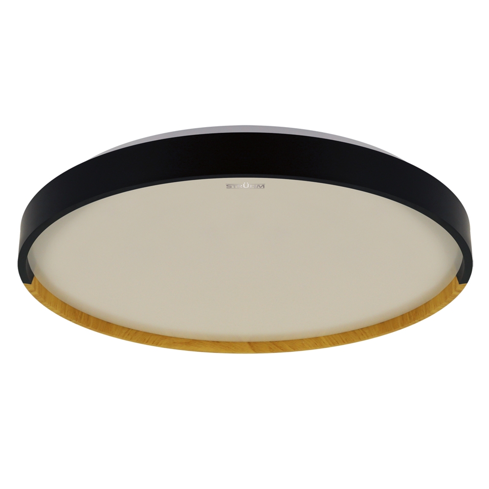 Plafon natynkowy Farna 04156 Ideus LED 24W do łazienki czarny dębowy