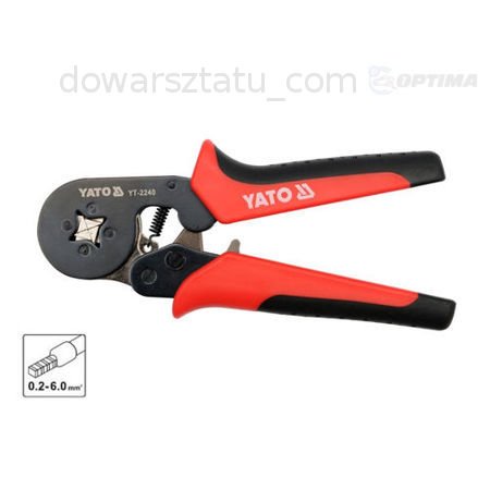 YATO szczypce do zaciskania konektorów 180mm 0.2-6.0mm YT-2240